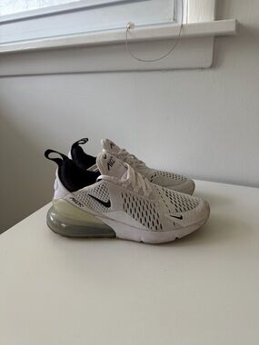 Nike Air Max 270 White and Black Athletic Sneakers